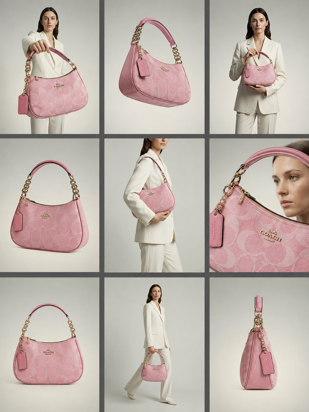 Coach Pink Signature Shoulder Bag