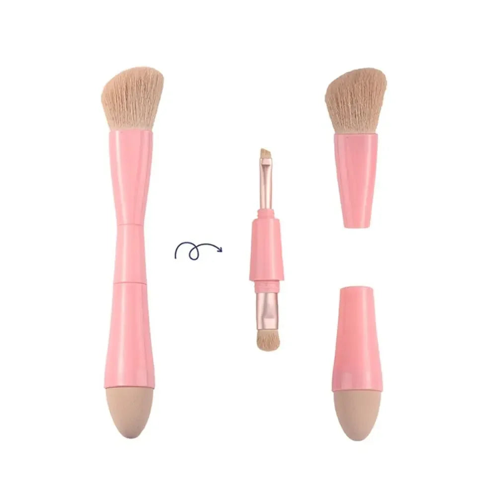 Ensemble De Pinceaux De Maquillage Multifonctions Portables, Poignées De Pinceaux De Maquillage Amovibles, Outils De Beauté De Voyage