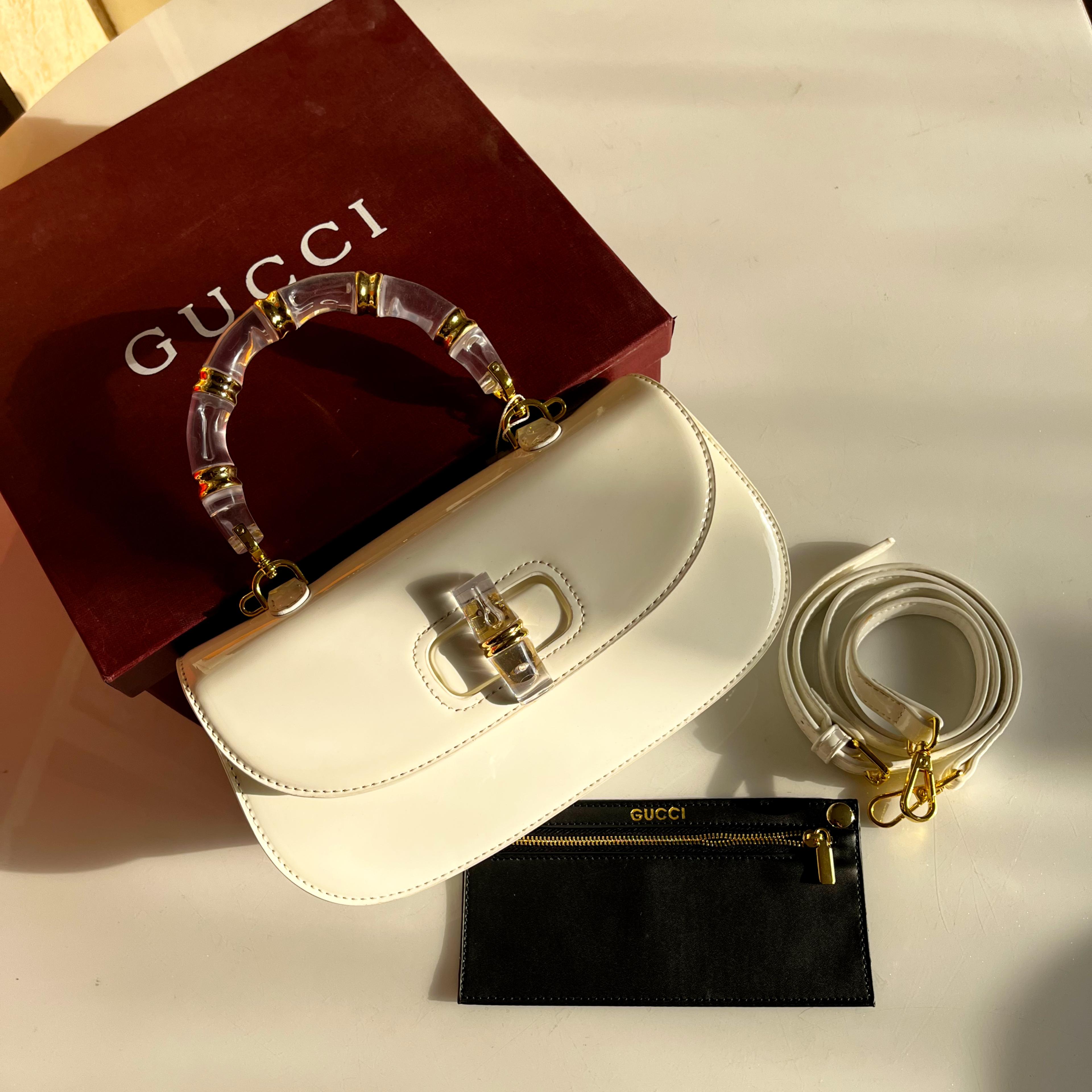 GUCCI Bamboo 1947 Leather Handbag