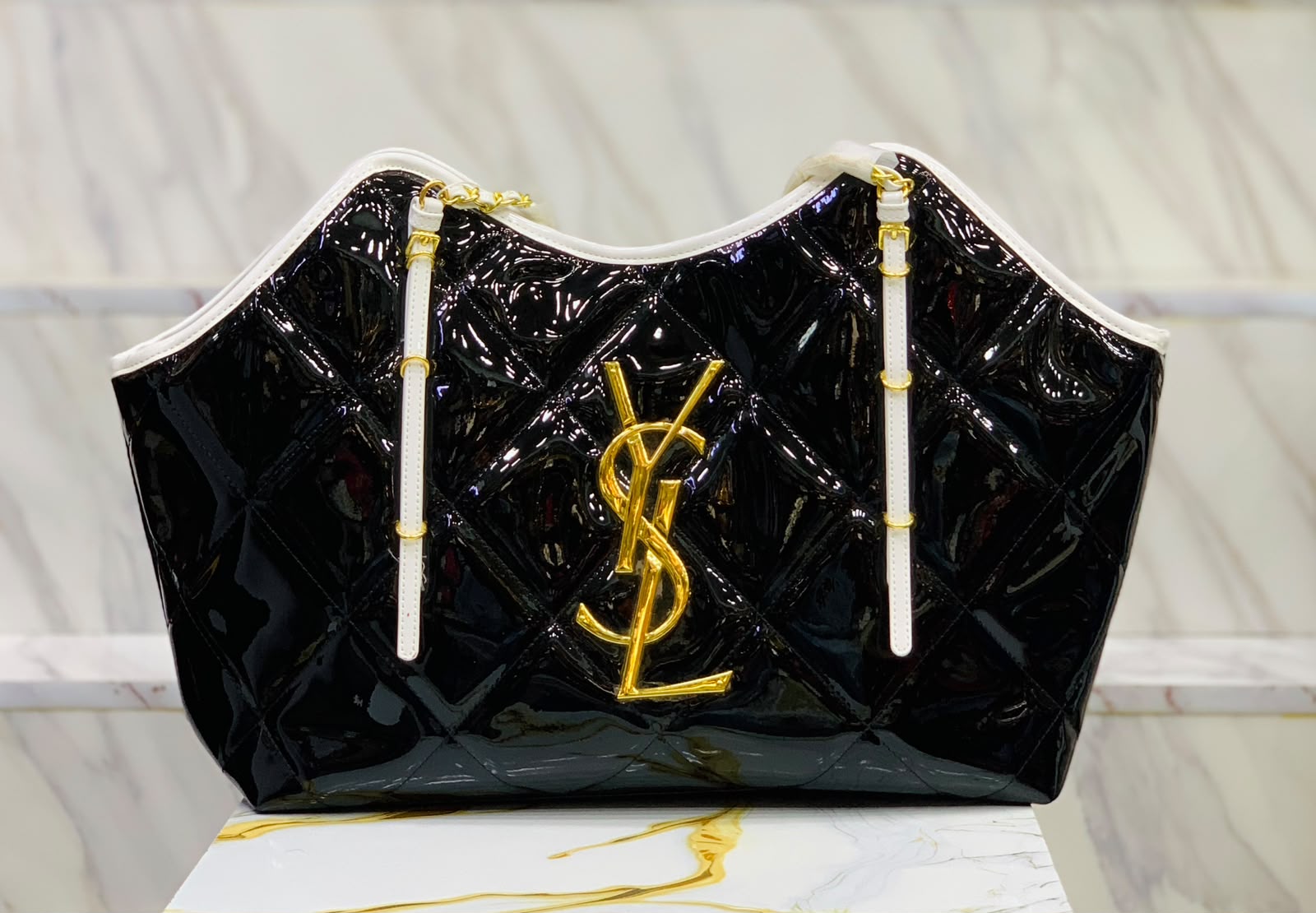 YSL Tote Bag – Premium Quality Shiny Material | With Dust Bag