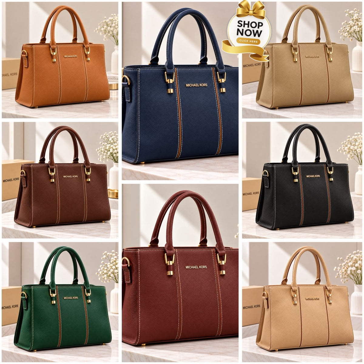 Michael Kors 3 Zipper shoulder Bags For Girls