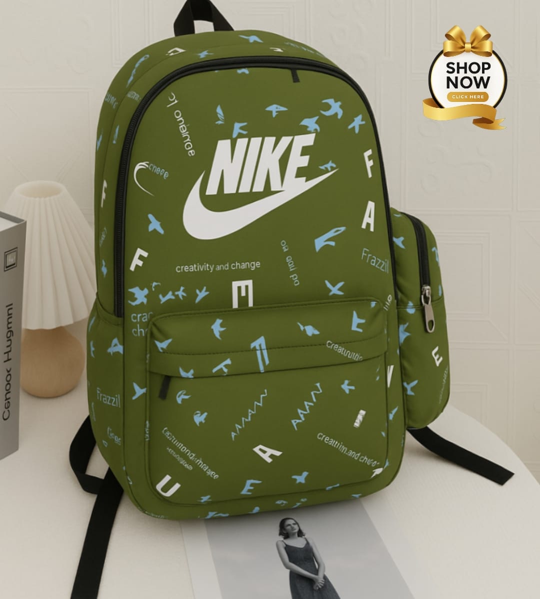 High Quality Imported Nike 2pc BackPack Set & college Bag For girls