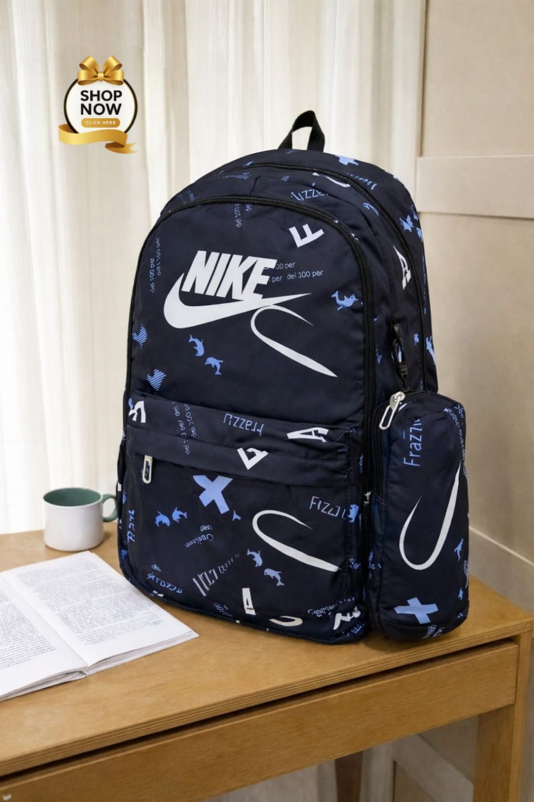High Quality Imported Nike 2pc BackPack Set & college Bag For girls