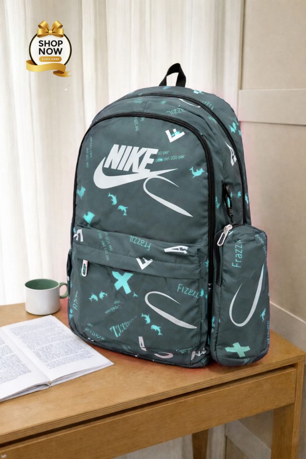 High Quality Imported Nike 2pc BackPack Set & college Bag For girls