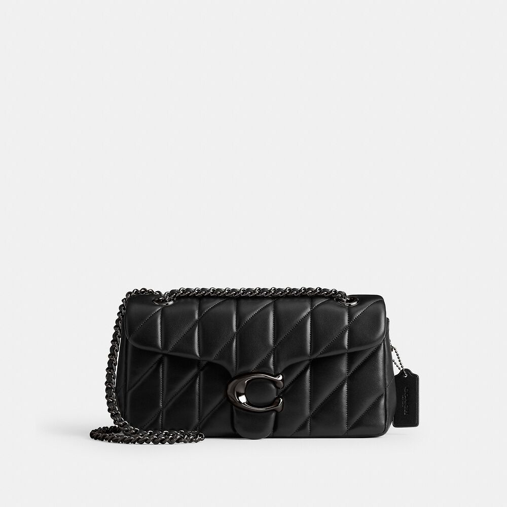 Coach Tabby Quilted Shoulder Bag Black | Glamora